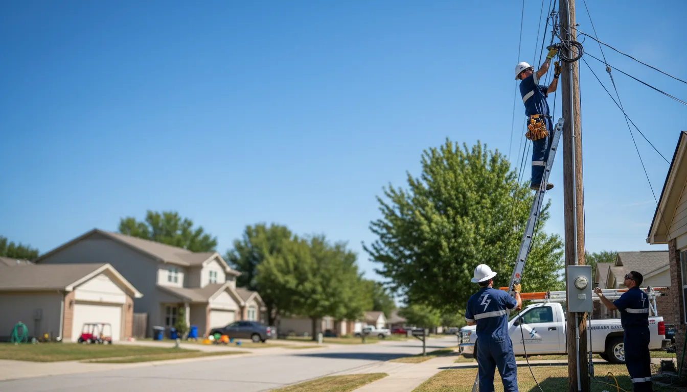 Residential electrician providing installation services in Offerman, GA
